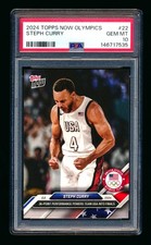 2024 TOPPS NOW OLYMPICS #22 STEPHEN CURRY LEGENDARY GAME TEAM USA PSA 10 GEM!
