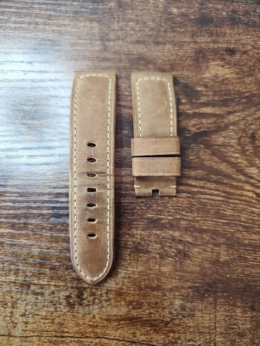 Panerai 24mm OEM Military Brown Assolutamente Strap for 22mm Pin Buckle Austria - Picture 2 of 8