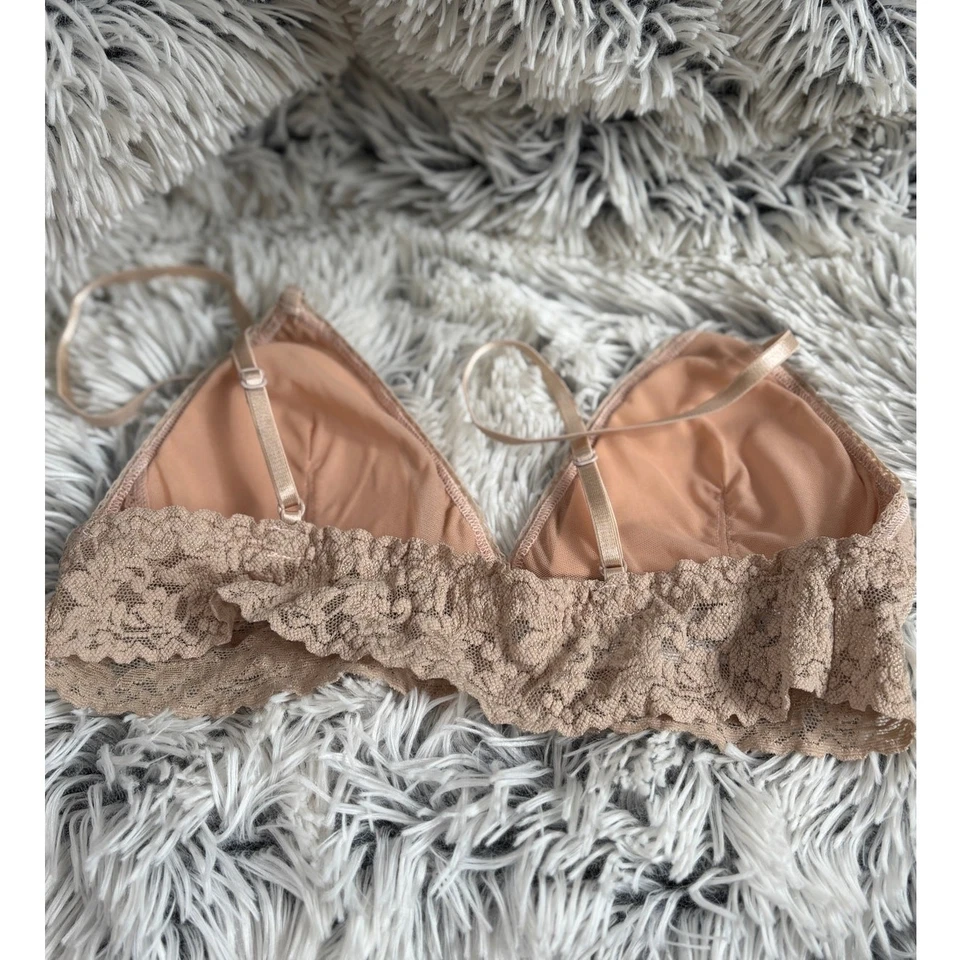 Bralette acolchado de encaje Hanky Panky Signature - M Chai beige Foto 2 de 4