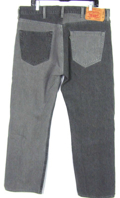 Levi's 501 Button Fly STRONG Big E 2 Tone Gray Regular Fit Jeans Men's 38 X 30