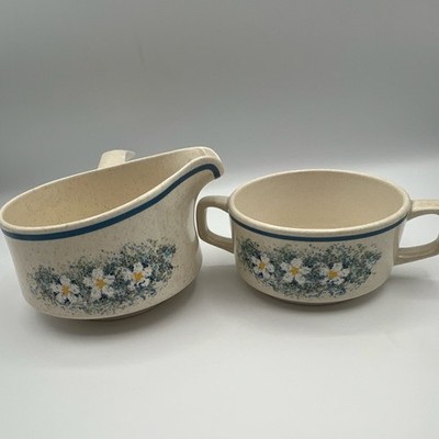Vintage Lenox Temper-Ware Dewdrops Gravy Boat Set 1970/80