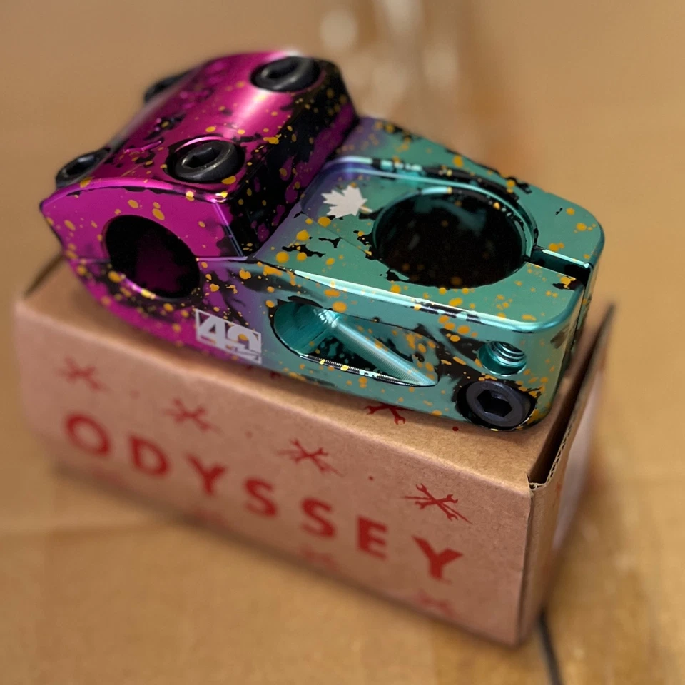 ODYSSEY BMX WALSH BICYCLE STEM '85 SPLATTER (NO TWO ARE THE SAME) - Image 2 of 2