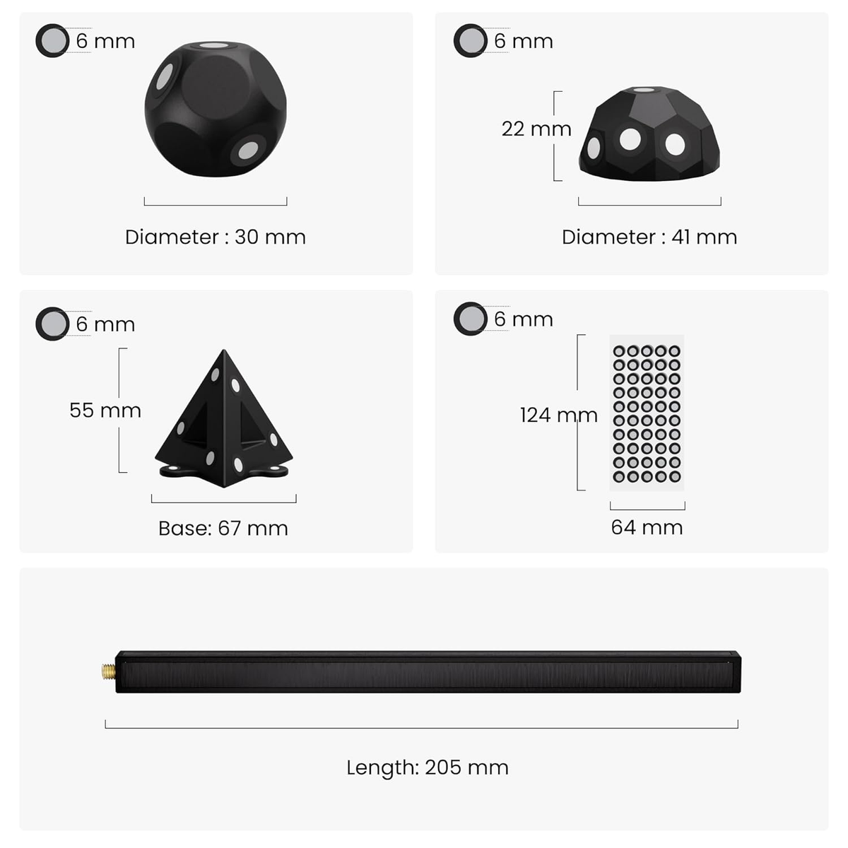 28 Pieces 3D Marker Block Kit for 3D Scanning, 3D Scanning Markers