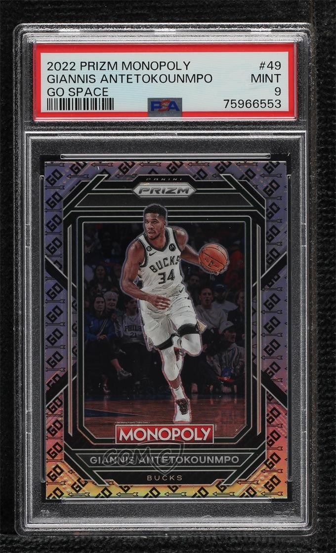 2022-23 Panini Prizm Monopoly GO Space Giannis Antetokounmpo #49 PSA 9 MINT 9l4