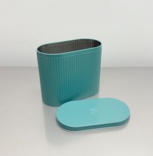 Blechdose Vintage Pad Dose TCHIBO Metall Kaffee Vorrats Dose Aufbewahrung türkis