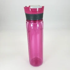 Contigo 24 oz Autoseal Water Bottle BPA-Free Plastic Purple Clip Handle Preowned