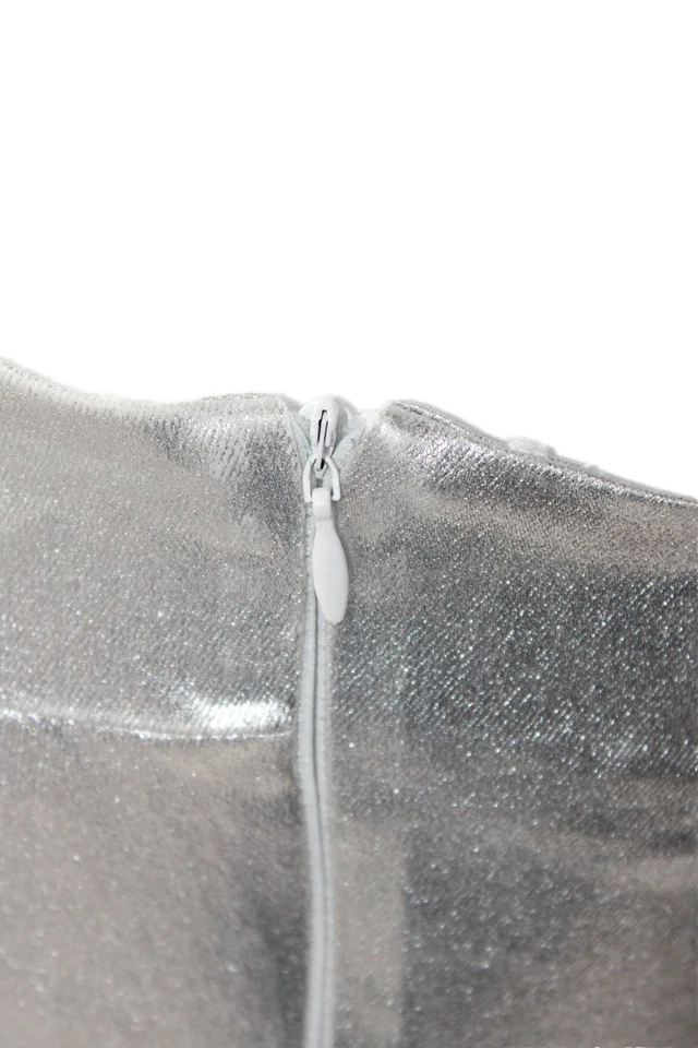 Vestido vaina ceñido al cuerpo gris sin mangas mezcla de algodón talla S de Zara para mujer Foto 4 de 4