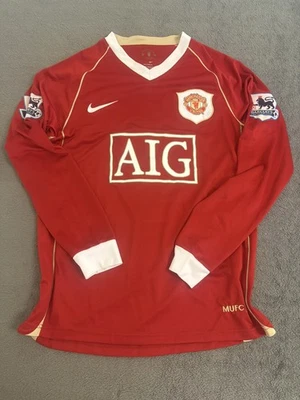 Maillot Manchester United home 2007|2008 - manches longues CR7 - Photo 1/4