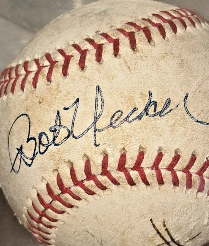 Bob Uecker Signed Autographed Official Rawlings MLB BP Baseball w/ Larry Walker - Image 4 of 4
