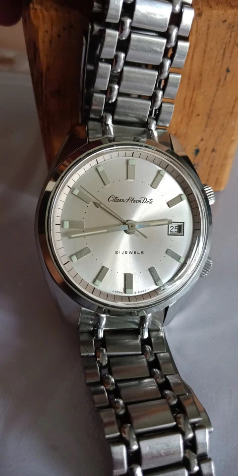 Citizen Alarm Fecha 21 joyas años 60, cuerda manual para reloj vintage para hombre! Foto 3 de 4