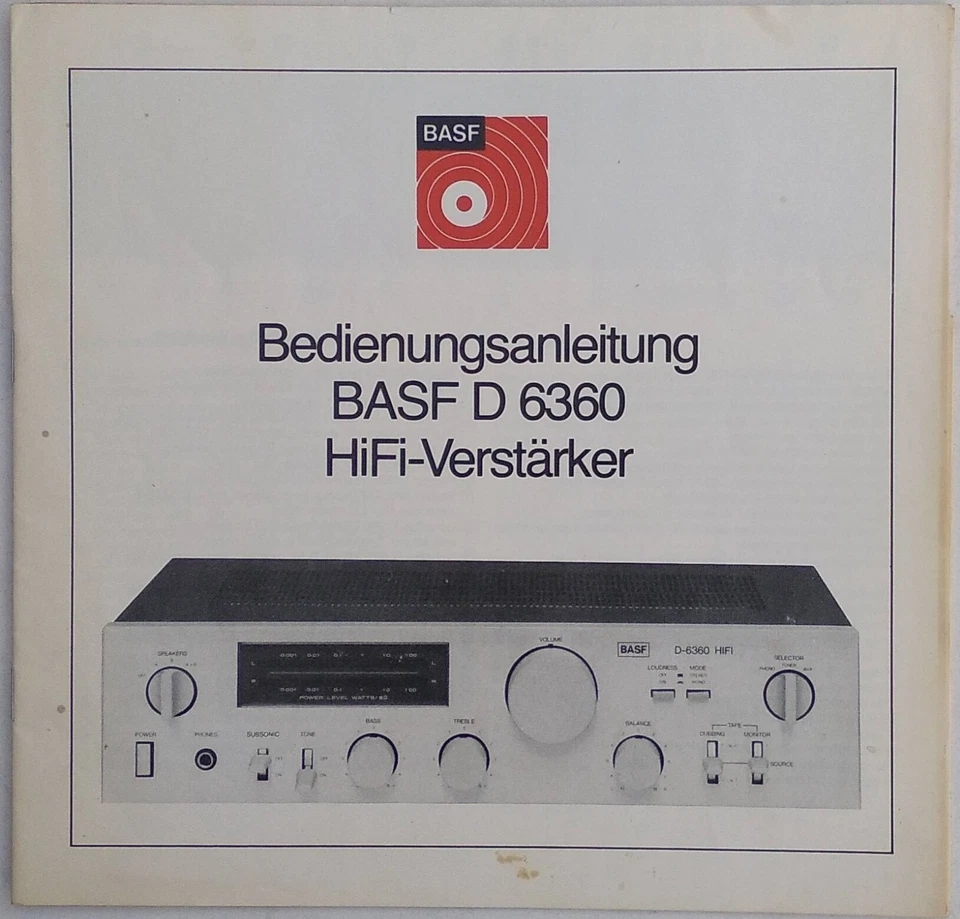 BASF D-6360 HiFi Vollverstärker Stereo Integrated DC Amplifier 2 x 90W - Bild 4 von 4