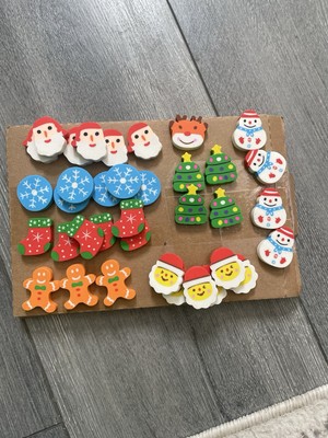 36 Pieces Christmas Pencil Erasers Party Favor