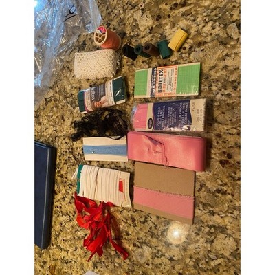 Lot of Vintage Sewing notions Trim Thread Binding Lace Bias Tape