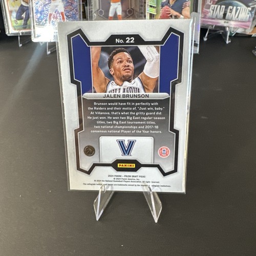 Selecciones de draft de baloncesto Panini Prizm 2024 - base - #22 Jalen Brunson - Imagen 2 de 2