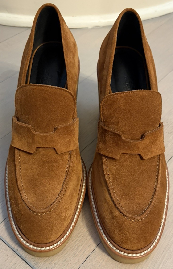 Hermès Didi Suede Loafer Camel 41 Thick bottom Rubber sole image 7