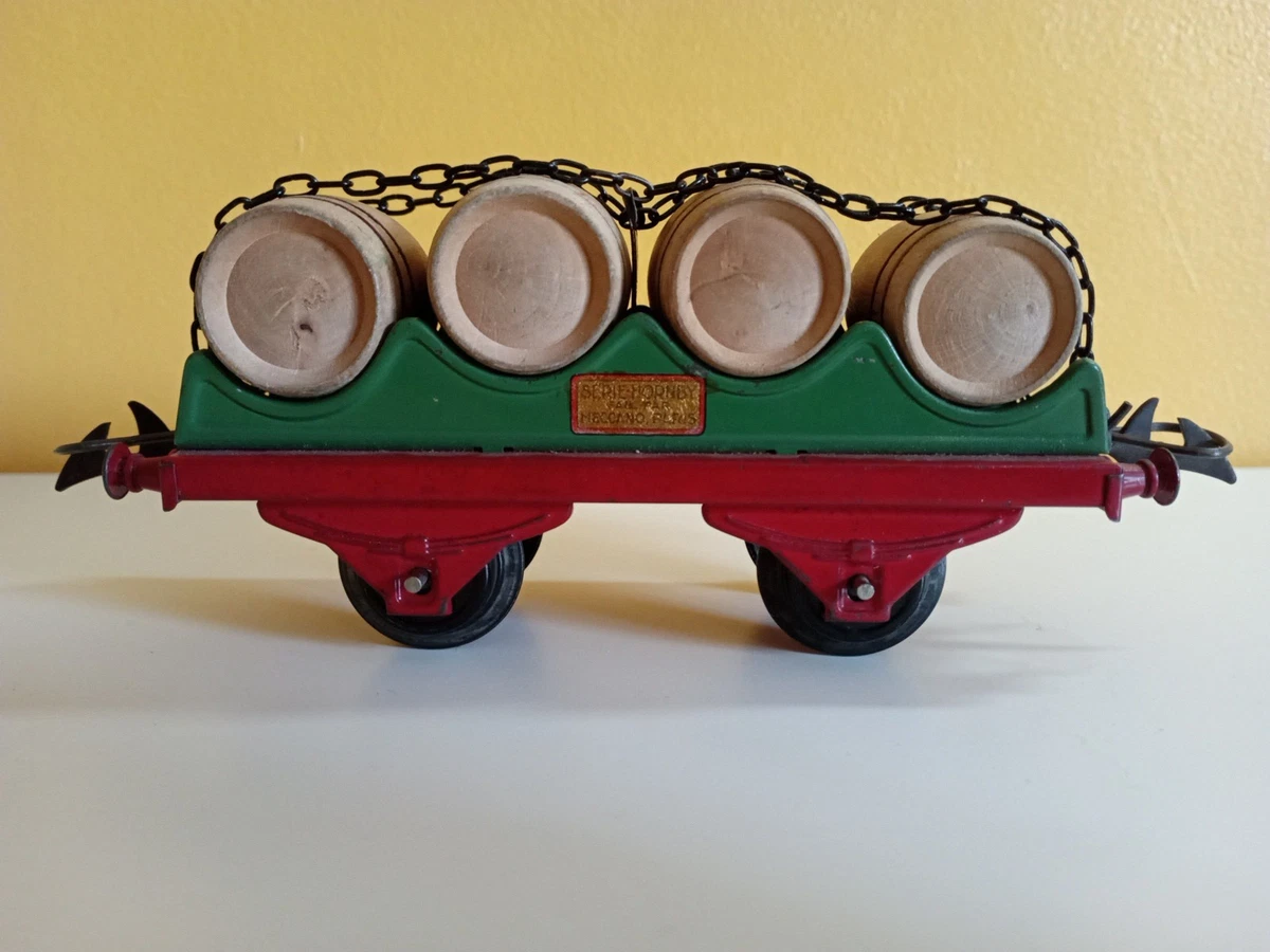 Wagon De Train Hornby – Frein-marchandises échelle 0 – Ancien, En Métal Blanc, Boîte D'origine (tachée) – Vintage Collection