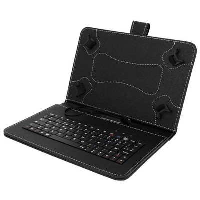 Schutzhülle mit AZERTY-Tastatur und Standfunktion für 10 Zoll Tablets
