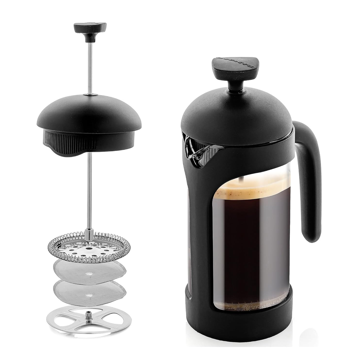Coffee Maker 12 Ounce With Heat Resistant Borosilicate Glass & Stai