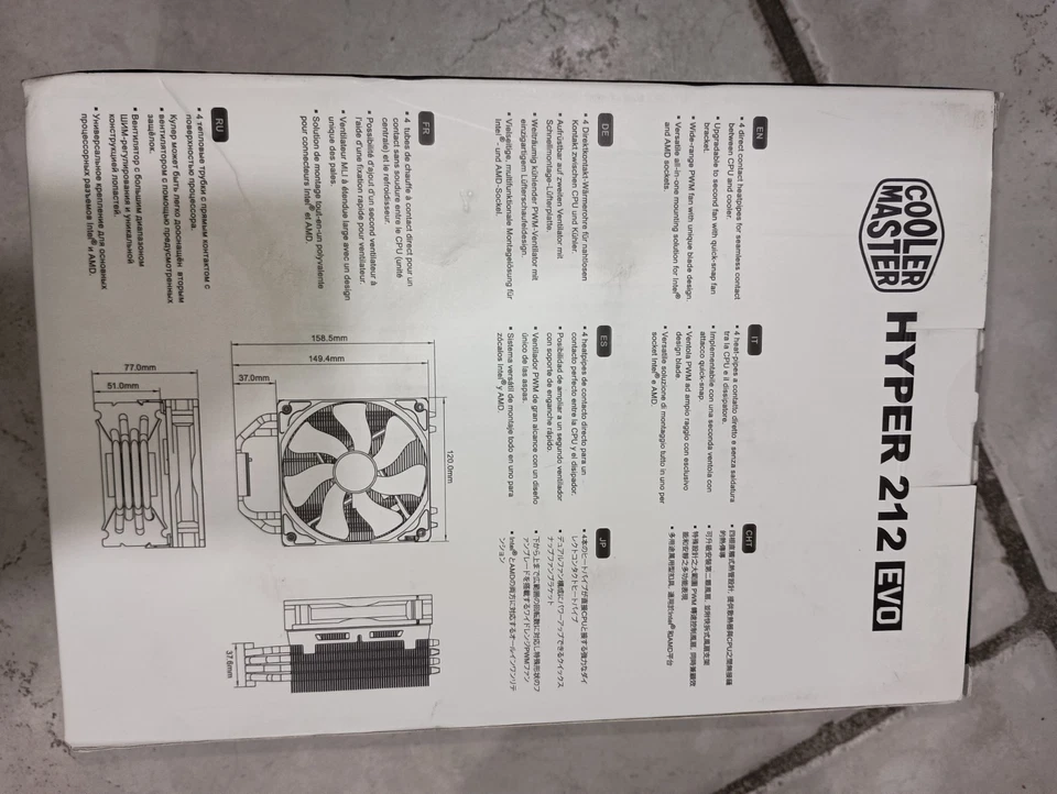 NEW ~ Cooler Master Hyper 212 EVO - CPU Cooler RR-212E-20PK-R2 Socket Intel AMD - Image 2 of 3