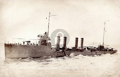 US Navy Torpedo Boat Destroyers Flusser & Reid c1910s RPPC Photo Postcard COPY
