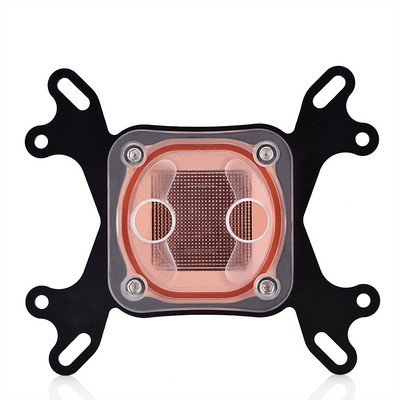 Computer PC CPU Water Cooling Block Waterblock Liquid Cooler 50mm Copper Bas Fit