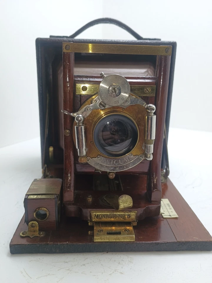 Appareil photo ancien Monroe No.5 – vers 1900 – chambre en acajou & laiton –... - Photo 3/4