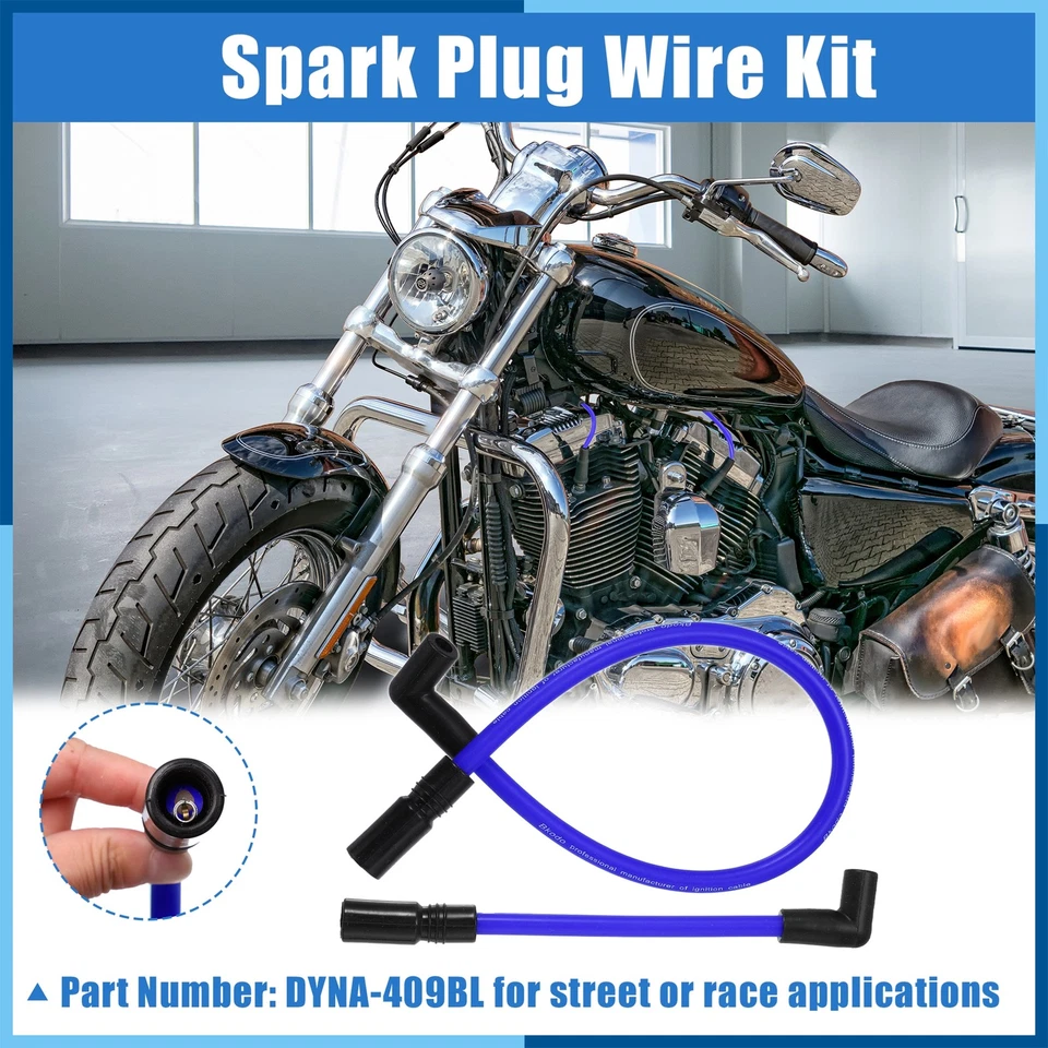 Kit de cables de bujía apto para Harley Davidson Dyna FXD Softail Foto 2 de 4