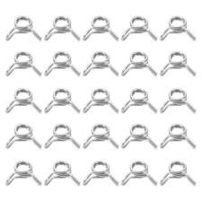 25Pcs 5mm ID 5-6.2mm OD Double Wire Spring Hose Clamp Spring Clips Clamps
