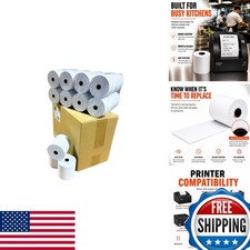 BAM POS 1 Ply Bond Kitchen Receipt Paper 3" x 150' White (24 Rolls)