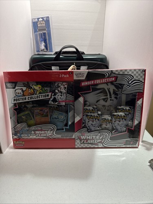 #ad Sams Club Pokemon White Flare Binder Collection and Poster Collection IN HAND $79.95