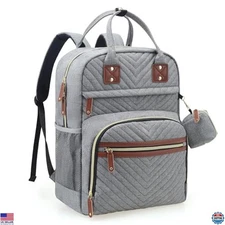 Diaper Bag Backpack, Waterproof Travel Tote with Stroller Straps & Pacifier Case