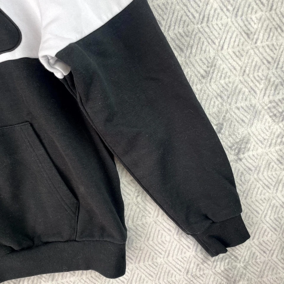 FILA Sweat Capuche M Homme Bleu Noir Colorblock Logo Coton Sport Enfiler - Photo 3/4