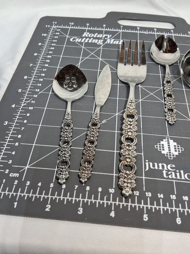 VTG Oneida Community VIOLA VOILA Stainless Serving Flatware Utensils Lot of 6, - Picture 6 of 6