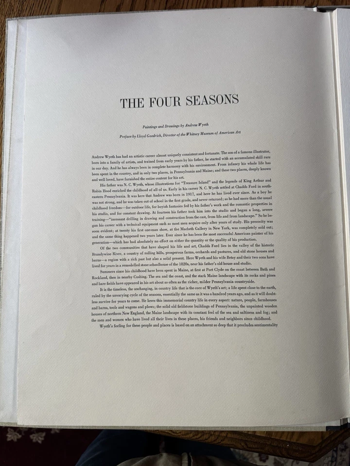 Andrew Wyeth "Las Cuatro Estaciones" 12 Reproducciones 275/500 Firmado Edición Limitada Foto 4 de 4