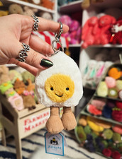 Jellycat Soft-Boiled Egg Plush Keychain Bag Charm Cute Christmas Gift NWT