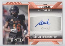 2020 Sage Hit Rookie Auto Orange Kalija Lipscomb #A6 Auto 03gr