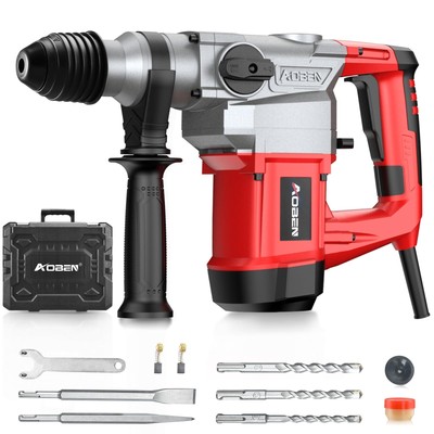 1-1/4 Inch SDS-Plus Rotary Hammer Drill with Vibration Control and Safety Clu...