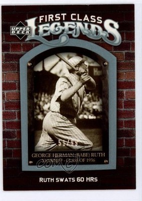 2006 Upper Deck First Class Legends Silver Spectrum 51/99 Babe Ruth HOF 05k6