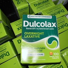 Dulcolax Laxative Tablets Reliable Overnight Relief 100 Ct Exp 2027
