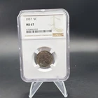 1937 5C Buffalo Nickel - NGC MS67 - Small Chip In Slab - Free Shipping