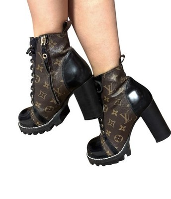 Louis Vuitton Star Trail Brown Monogram Ankle  Women's Boots  Size 38 EU Box
