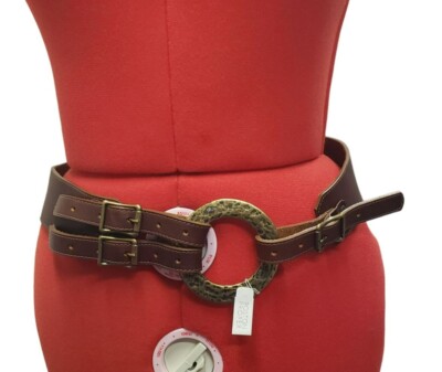 Leatherock Ring Hip Belt, Brown Cognac Leather, NWT Boston  display picture 3