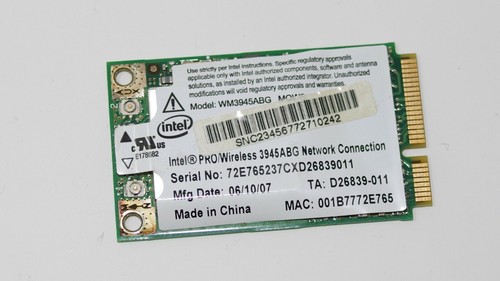 Intel PRO/Wireless 3945ABG Mini-PCIe Wireless Network Connection Card WM3945ABG - 第 3/3 張圖片