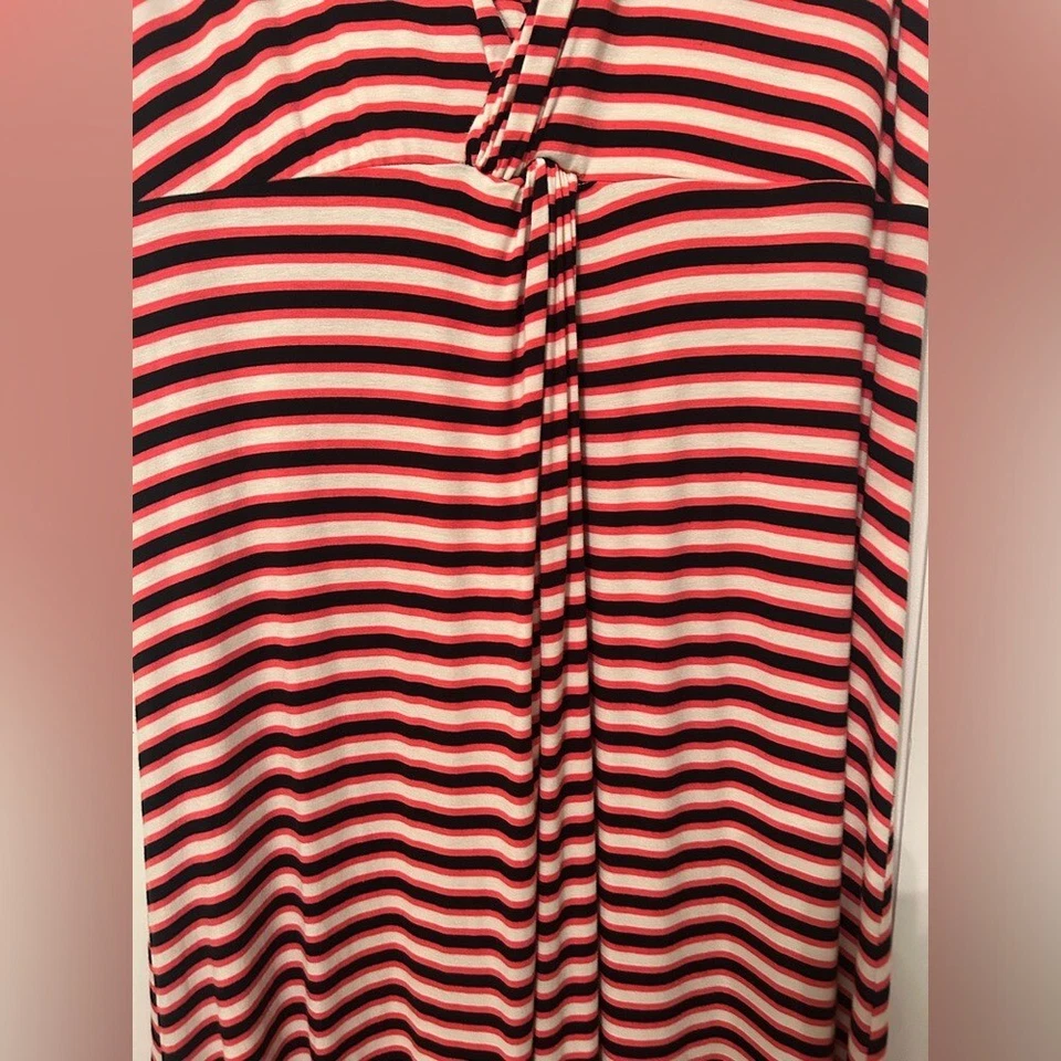 NWT RACHEL ZOE for A PEA IN THE POD Sleeveless Striped Maxi Dress Pink White Lg - Image 4 of 4
