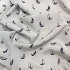 Mini sailing print strectch silk Crepe De chine silk fabric 16momme,Scdc707