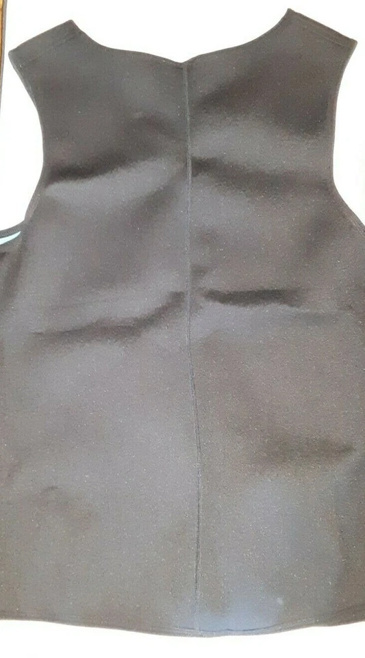 CHAQUETA SAUNA SIN MANGAS CON CREMALLERA CHALECO SUDADERA MUJER SHAPERS FIT XL NEGRO/VERDE uns Foto 3 de 4