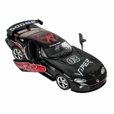 RI Novelty - Pull Back Die-Cast Metal Vehicle - DODGE VIPER GTS-R (Black)(5 inch