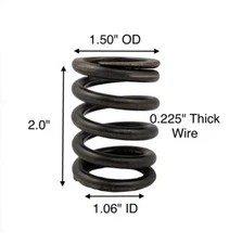 🌟Heavy Duty Industrial Compression Spring 2" Long 1.5" OD 1.06" ID .225" Gauge