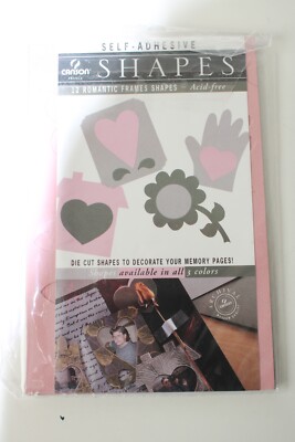Canson France 12 Romantic Frames Shapes Self-Adhesive 3 Color Decorate Memory Pg