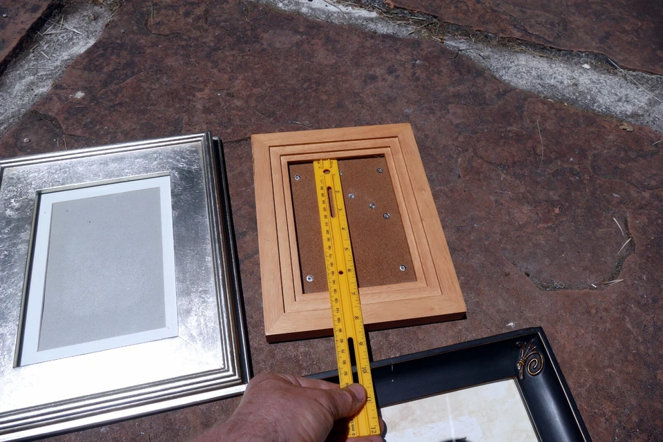 Marco de fotos de madera 5X7" 8X10" tono dorado negro paquete de 4 lote mixto Foto 4 de 4